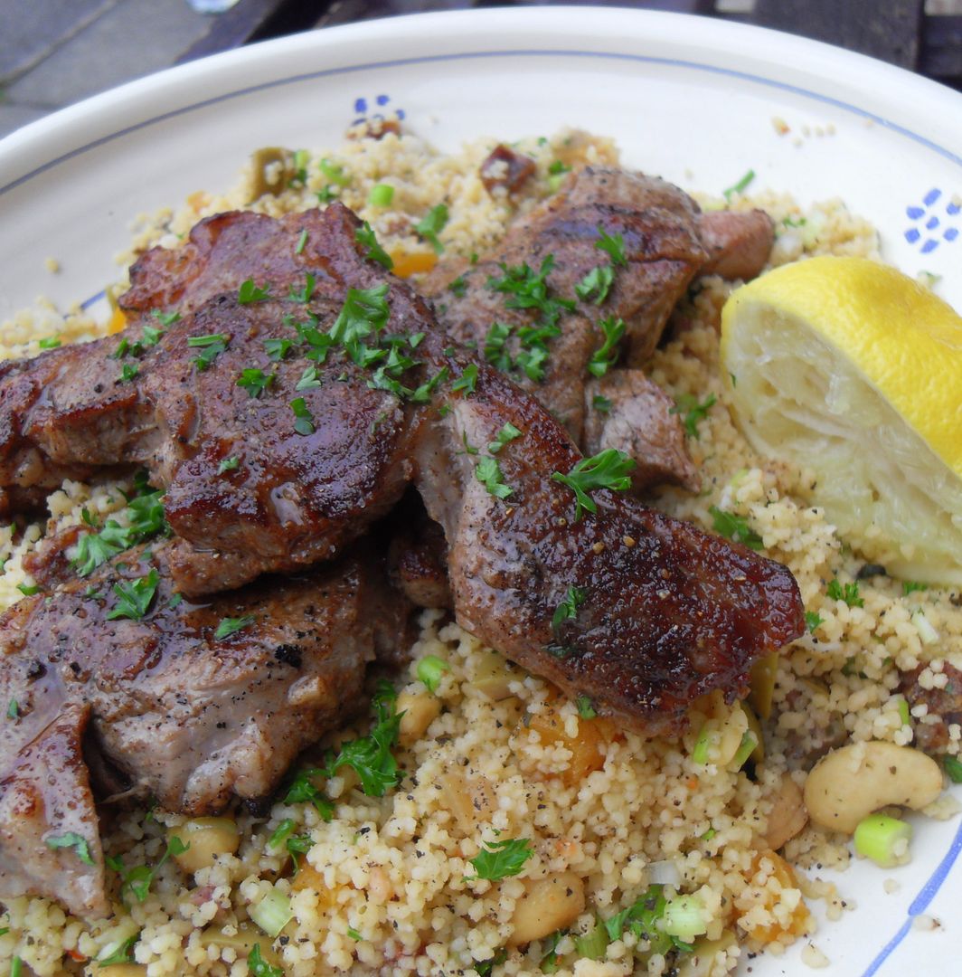 The English Kitchen Spiced Lamb Steaks with a Warm Moroccan Couscous Salad